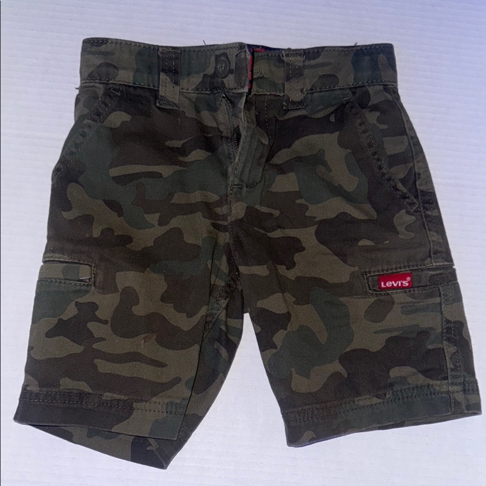 Levi's Kid’sGreen Camouflage Cargo Shorts